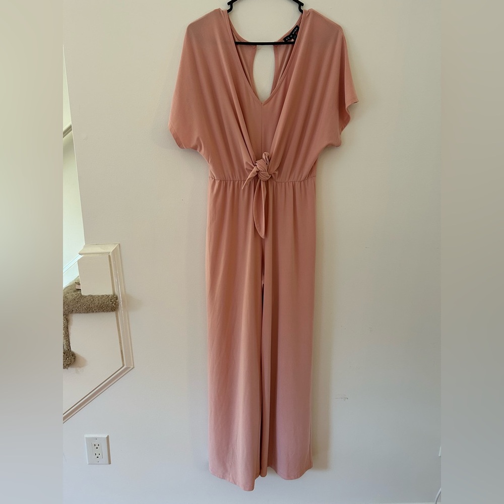 As U Wish Blush Pink Knot Front Dress